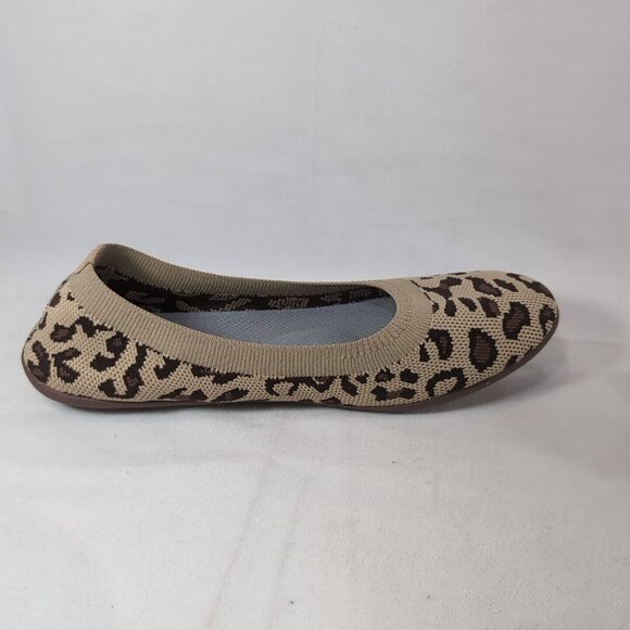 HeyFolks Dia Othello Flats Shoes Leopard Cheetah Women W 8.5 Slip On Beige Brown - Picture 7 of 12